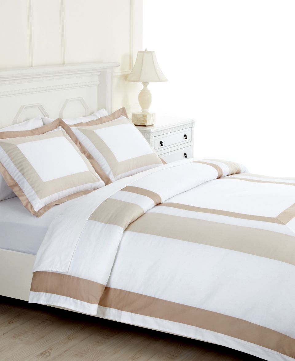 Martha Stewart Collection Bedding, Thompson Square King Duvet Cover