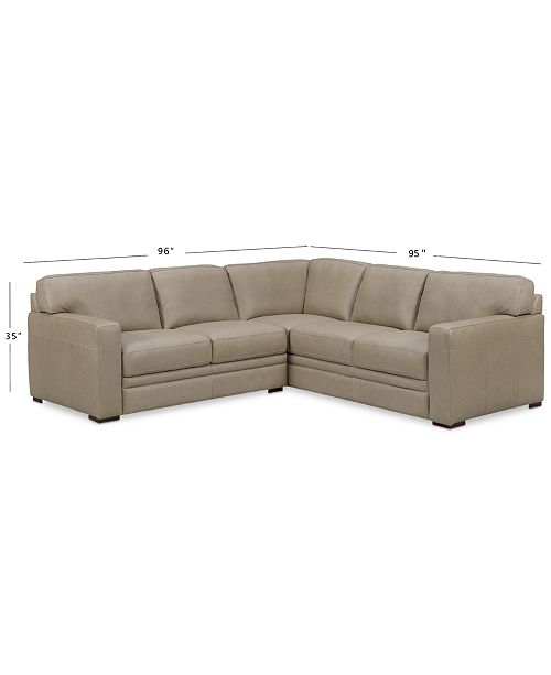 Furniture Avenell 2 Pc Leather L Shaped Sectional Sofa Created For Macy S Reviews Furniture Macy S