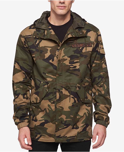 Levi S Men S Camo Print Hooded Parka Reviews Coats Jackets Men Macy S