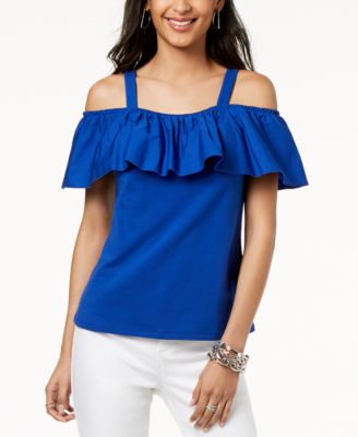 macys ruffle top