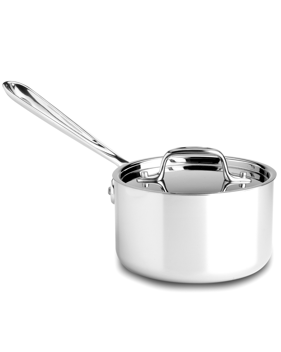 All Clad Stainless Steel Covered Saucepan, 1.5 Qt.