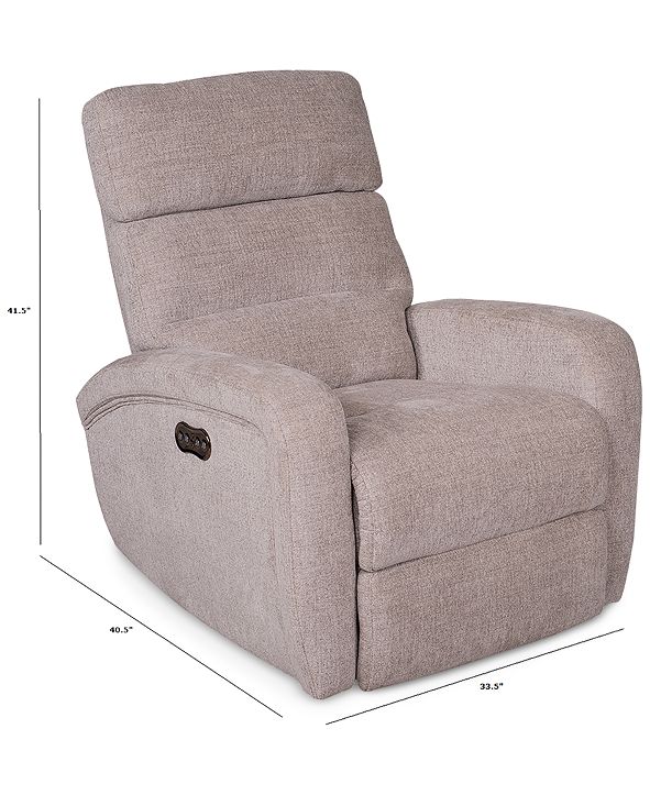 Furniture Stellarae Fabric Power Recliner With Power Headrest And USB