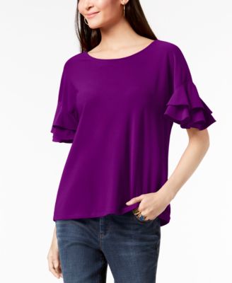 macys purple tops