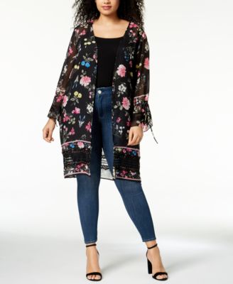 macys plus size kimono