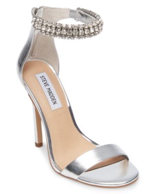 steve madden silver rhinestone heels