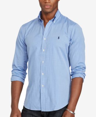 ralph lauren slim fit poplin shirt white