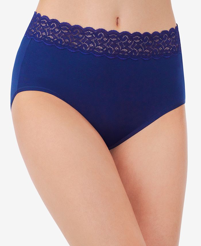 Vanity Fair Flattering Cotton Lace Stretch Brief Underwear 13396, also