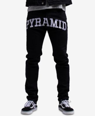 black pyramid checkered denim jacket