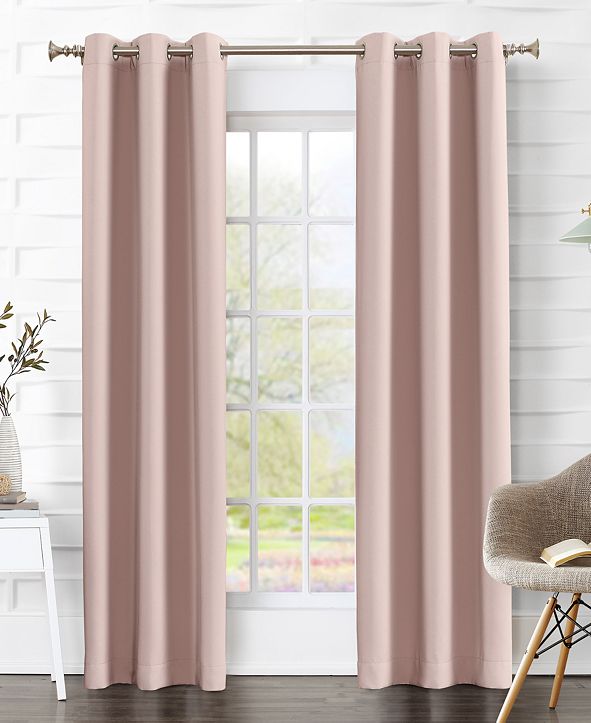 Sun Zero Preston 80" x 84" Blackout Grommet Curtain Panel Pair