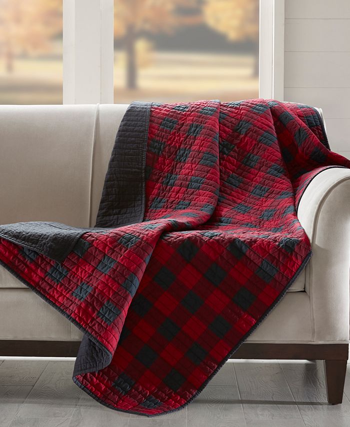 Woolrich Reversible Plaid 50" x 70" Quilted Throw & Reviews Blankets