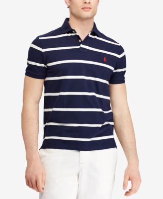 Striped Classic-Fit Mesh Polo Shirt 