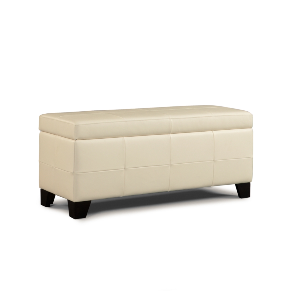 Hawthorne Storage Bench, White