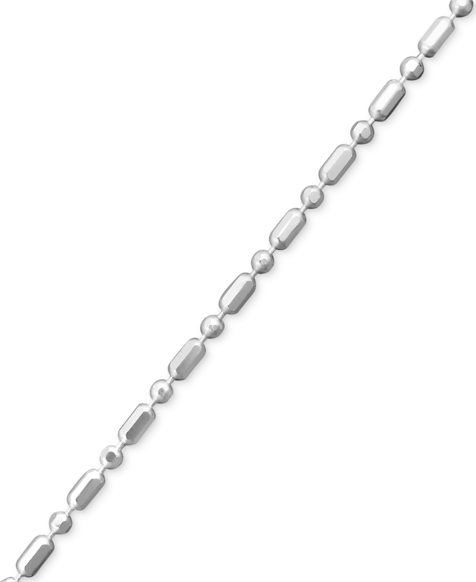 Giani Bernini Sterling Silver Anklet, 9 10 Dot Dash Chain