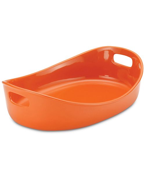 Rachael Ray Stoneware 2 25 Qt Bubble Brown Oval Baker Reviews Bakeware Kitchen Macy S