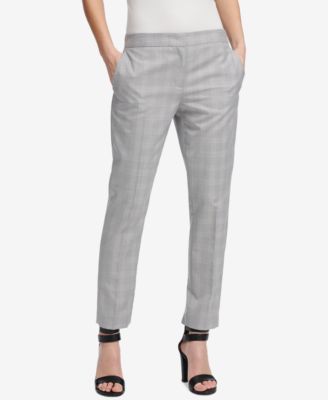 plaid skinny ankle pants