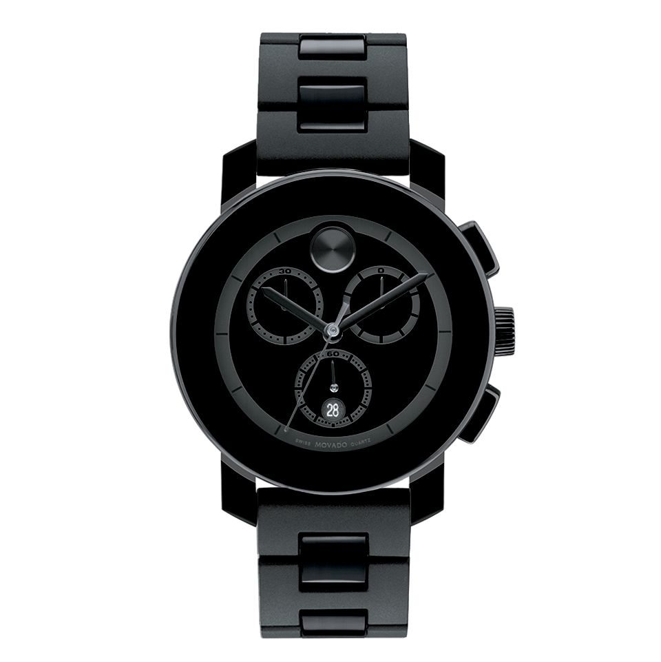 Movado Watch, Swiss Chronograph Bold Medium Black Polymer Bracelet