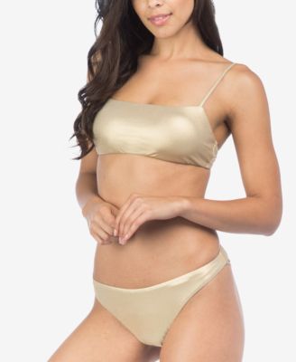 gold swimsuit top