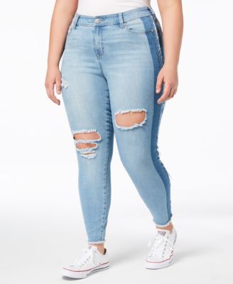 two tone jeans plus size