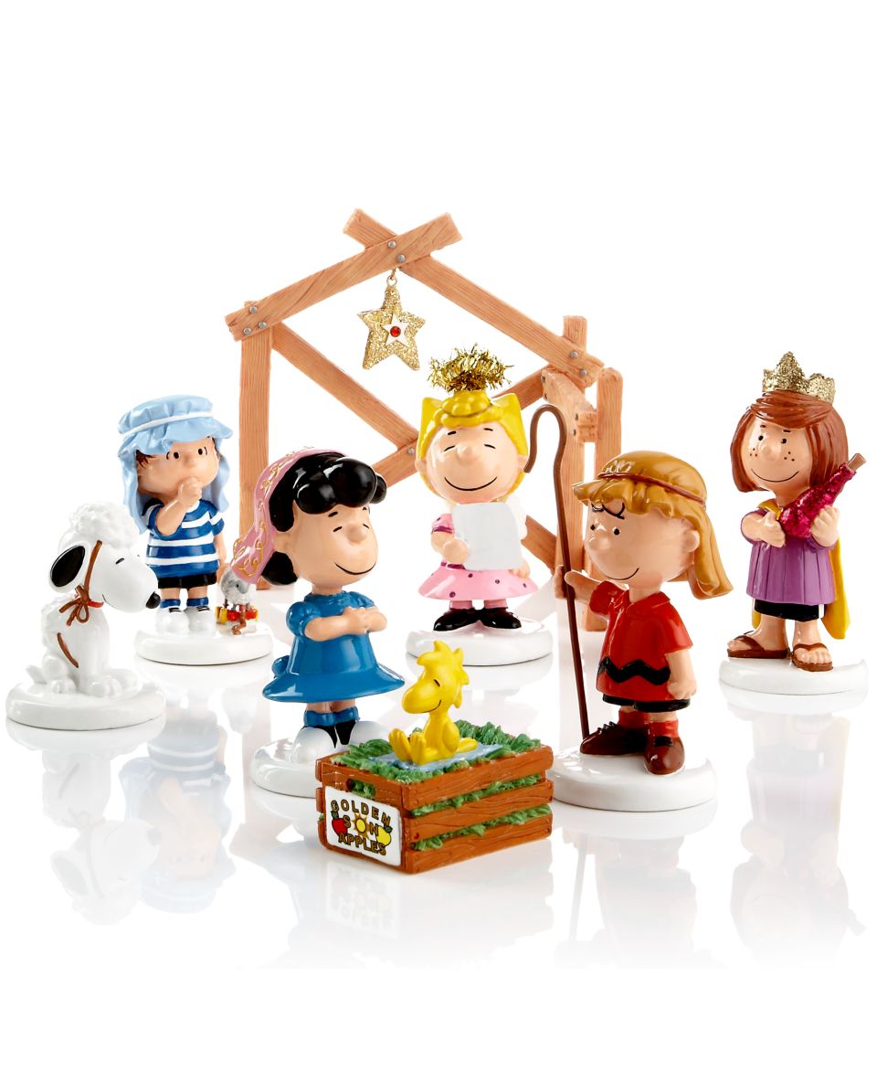 Department 56 Collectible Figurines, Peanuts Village Peanuts 8 Piece