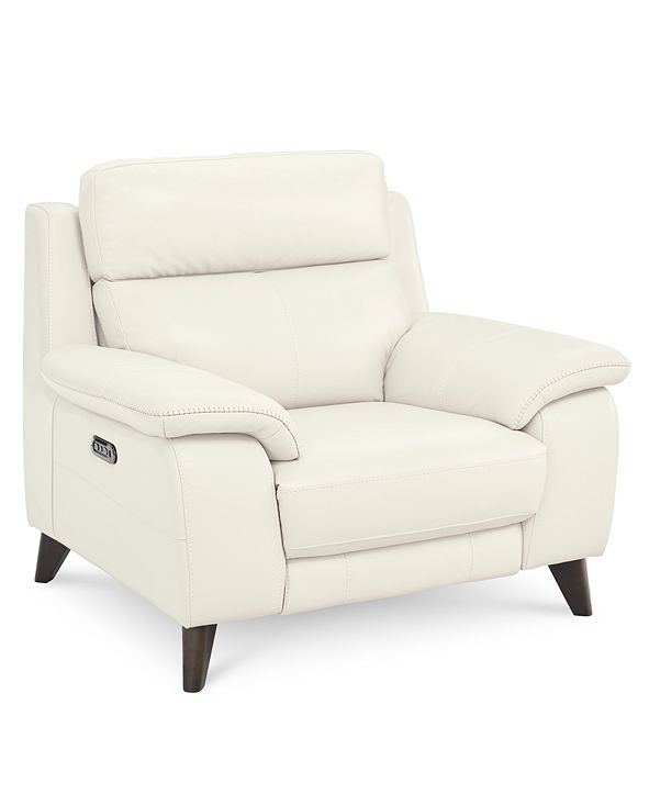 Furniture Milany 46" Leather Power Recliner with Power Headrest and USB