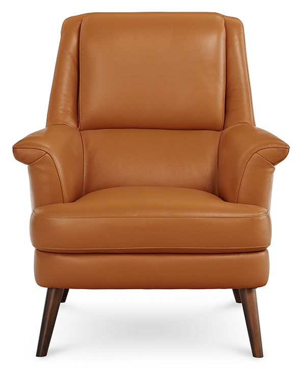 Furniture Milany Leather Accent Chair, Created for Macy's & Reviews