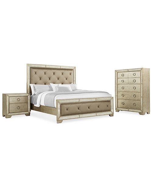 Furniture Ailey Queen 3 Pc Bedroom Set Bed Nightstand Chest Reviews Furniture Macy S