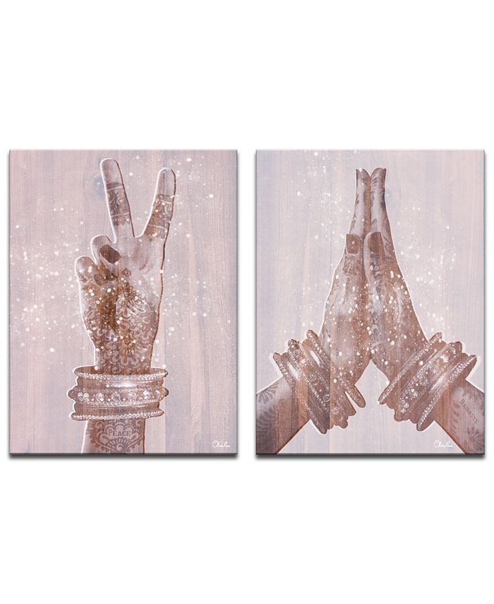 Ready2hangart Peace And Namaste Inspirational 2 Pc Canvas Wall Decor Set Reviews Wall Art Macy S