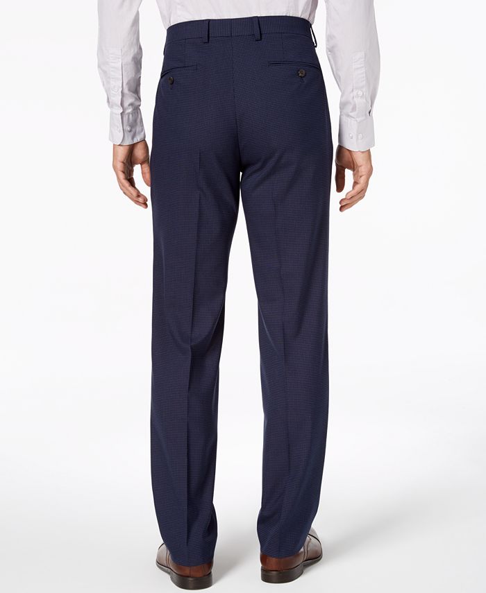 Lauren Ralph Lauren Men's Classic-Fit UltraFlex Stretch Navy Neat Check Dress Pants & Reviews