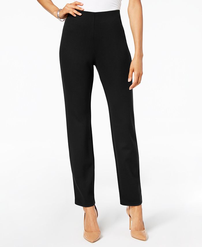 JM Collection Hollywood Ponte-Knit Pull-On Pants in Regular and Short Length, Created for Macy's