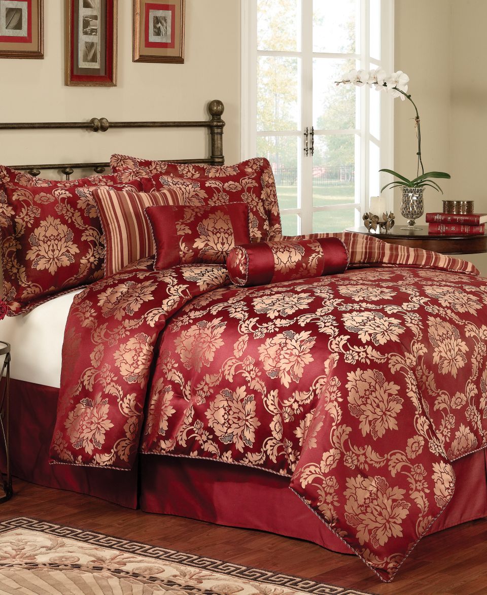 Draper 7 Piece Queen Jacquard Comforter Set