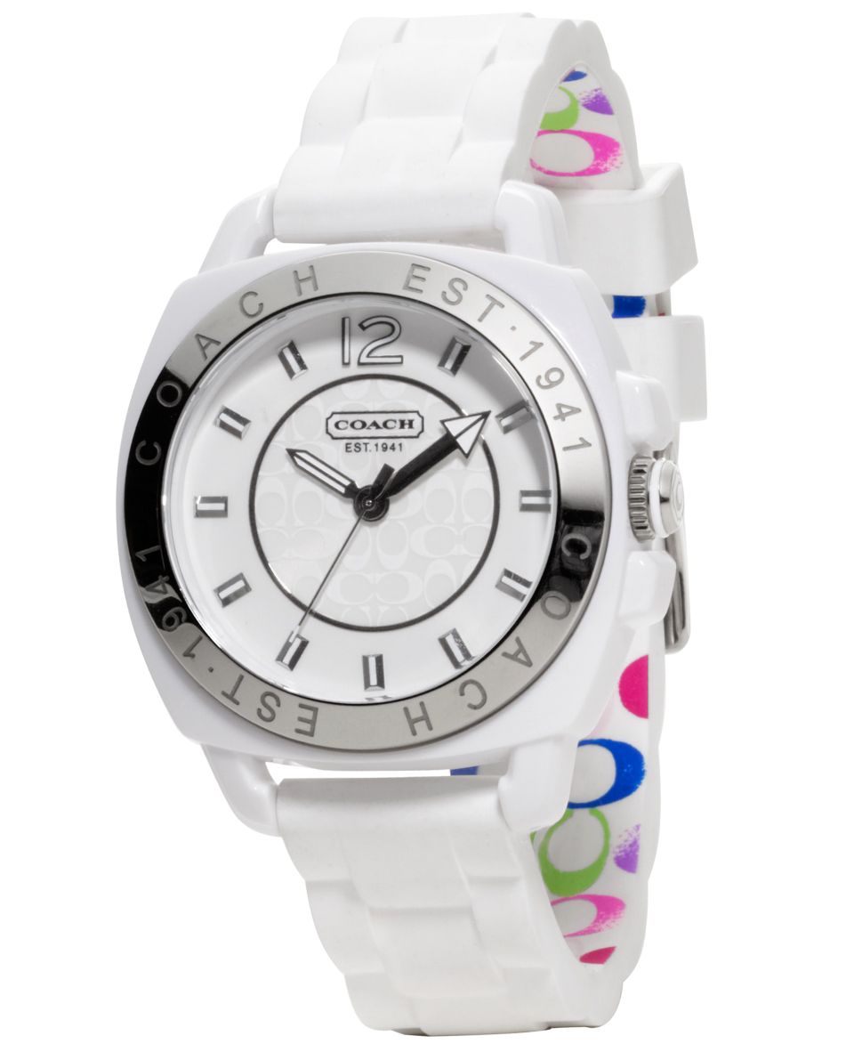 Lacoste Watch, Womens Rio White Molded Silcone Strap 40mm 2000689
