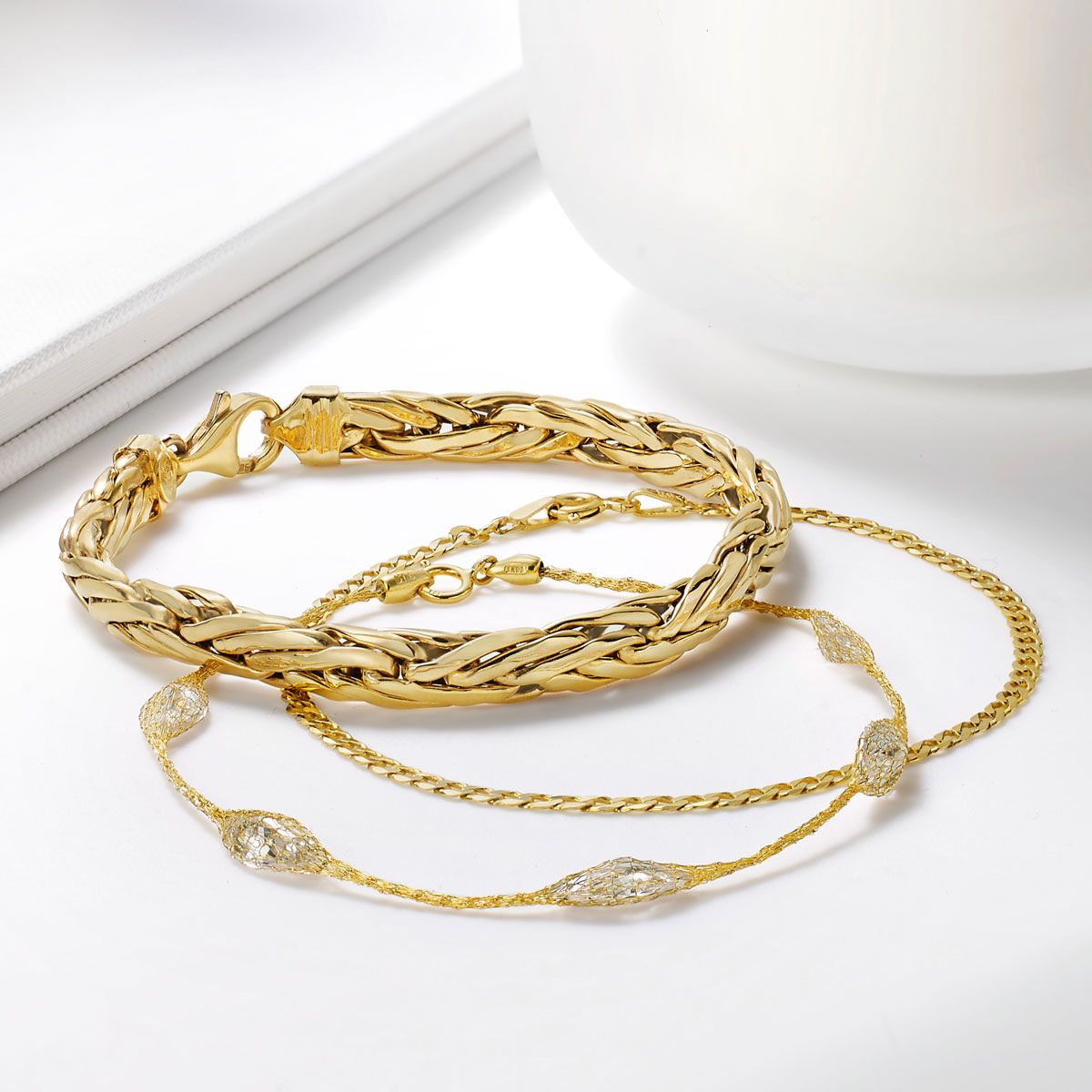 Macy's jewelry bracelets gold