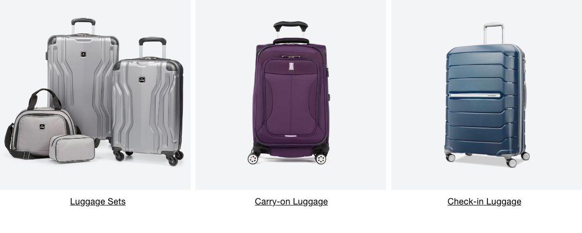 macys checked luggage